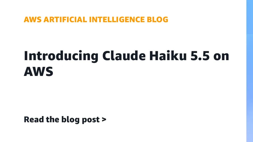 Claude Haiku 5.5 Hadir di AWS Bedrock, Biaya Turun 75 Persen