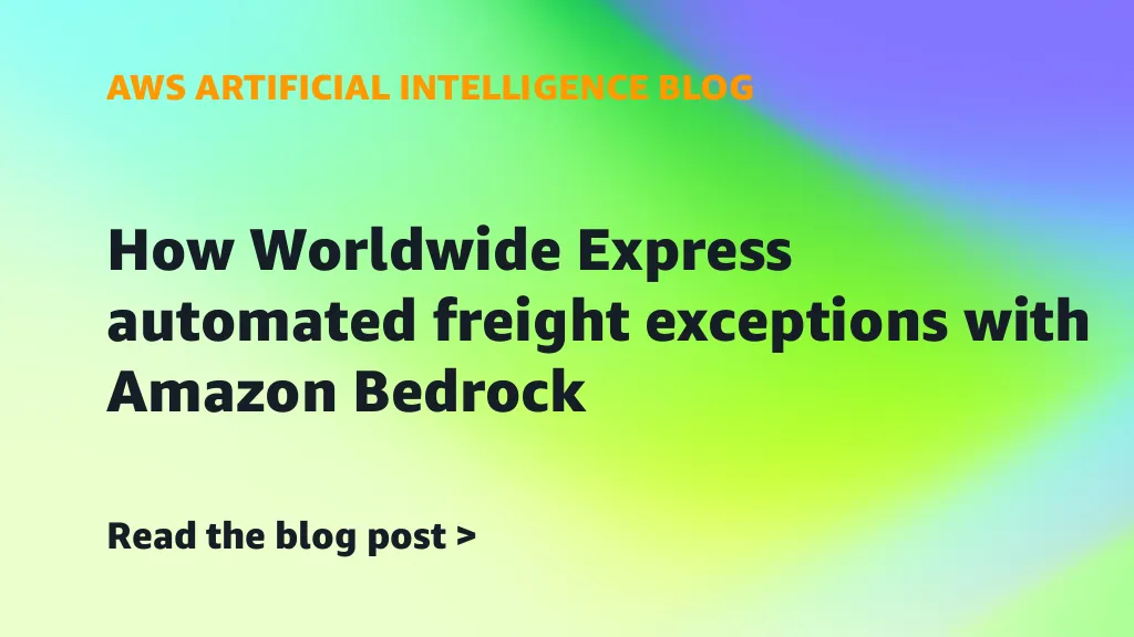 Arsitektur agen AI Amazon Bedrock untuk otomatisasi tagihan sengketa kargo Worldwide Express