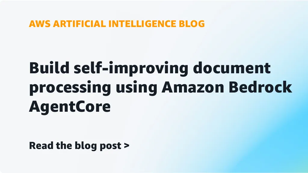 Arsitektur Amazon Bedrock AgentCore IDP untuk pemrosesan dokumen otomatis