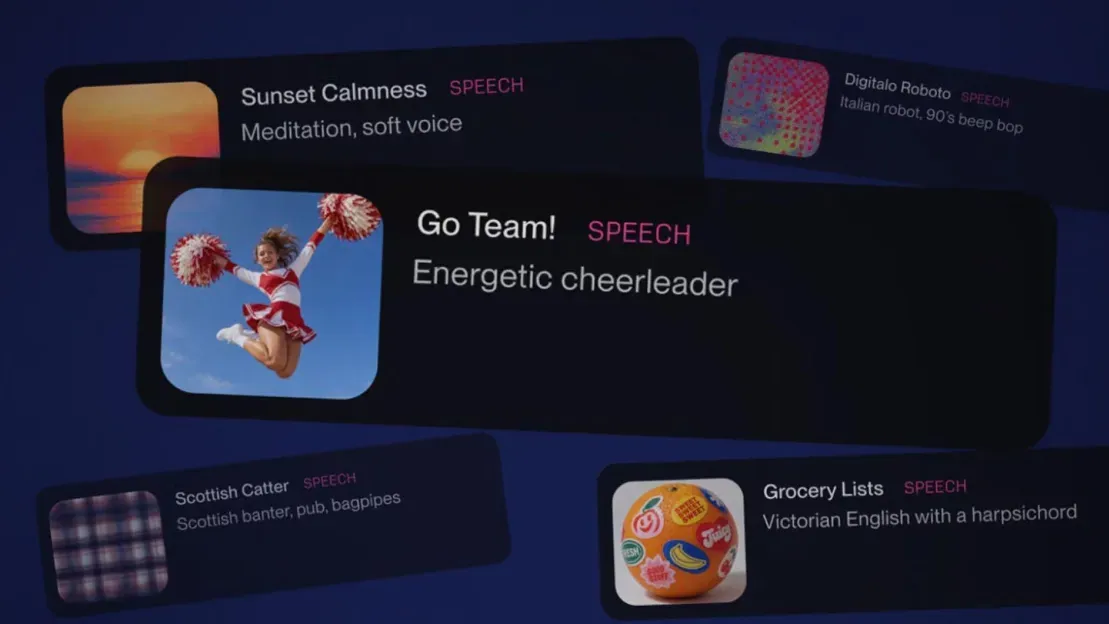 Ilustrasi fitur Speech Suno AI yang menggabungkan voiceover dan musik latar