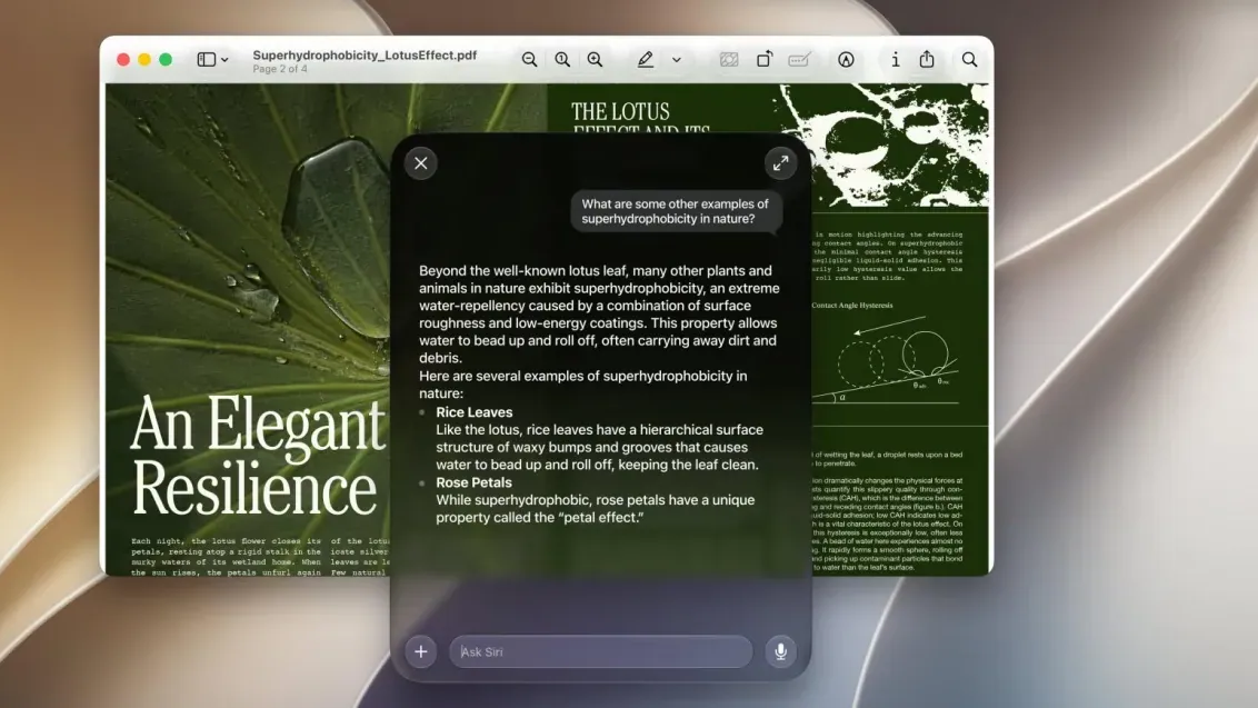 Tampilan layar pengaturan penyimpanan MacBook yang memperlihatkan data sistem dan Apple Intelligence