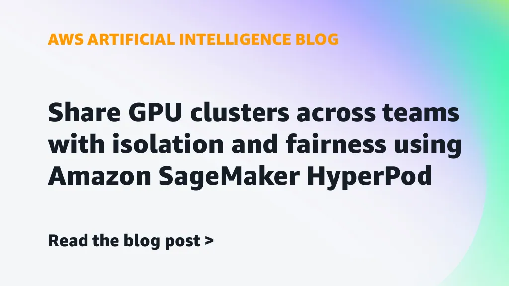 Arsitektur berbagi cluster GPU multi-team di Amazon SageMaker HyperPod dengan Kubernetes EKS