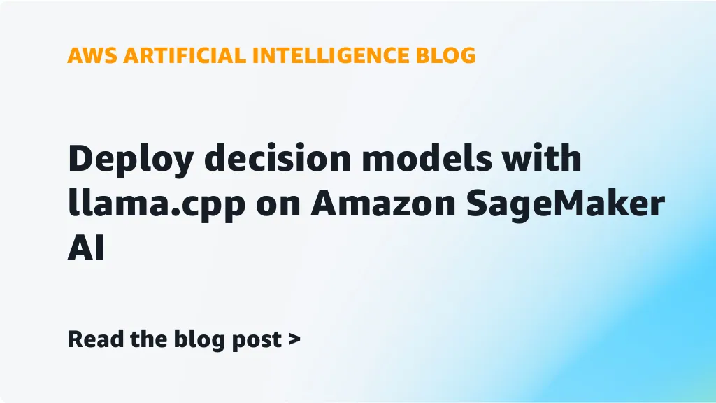 Arsitektur inferensi llama.cpp dan SemIf pada Amazon SageMaker AI