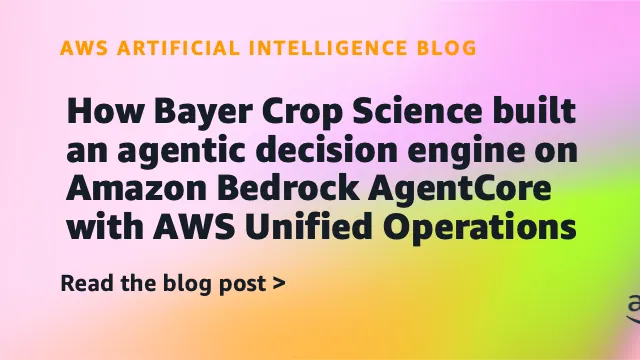 Arsitektur sistem multi agent Agentic Decision Engine Bayer di Amazon Bedrock