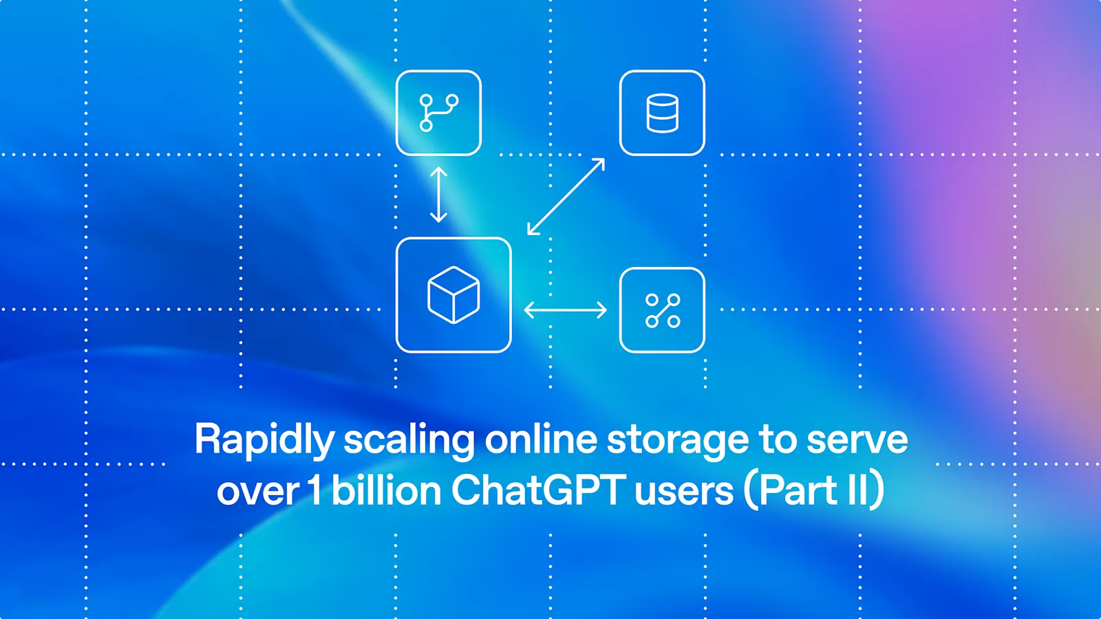 Ilustrasi arsitektur sistem storage database terdistribusi Habitat OpenAI untuk skala miliaran pengguna ChatGPT