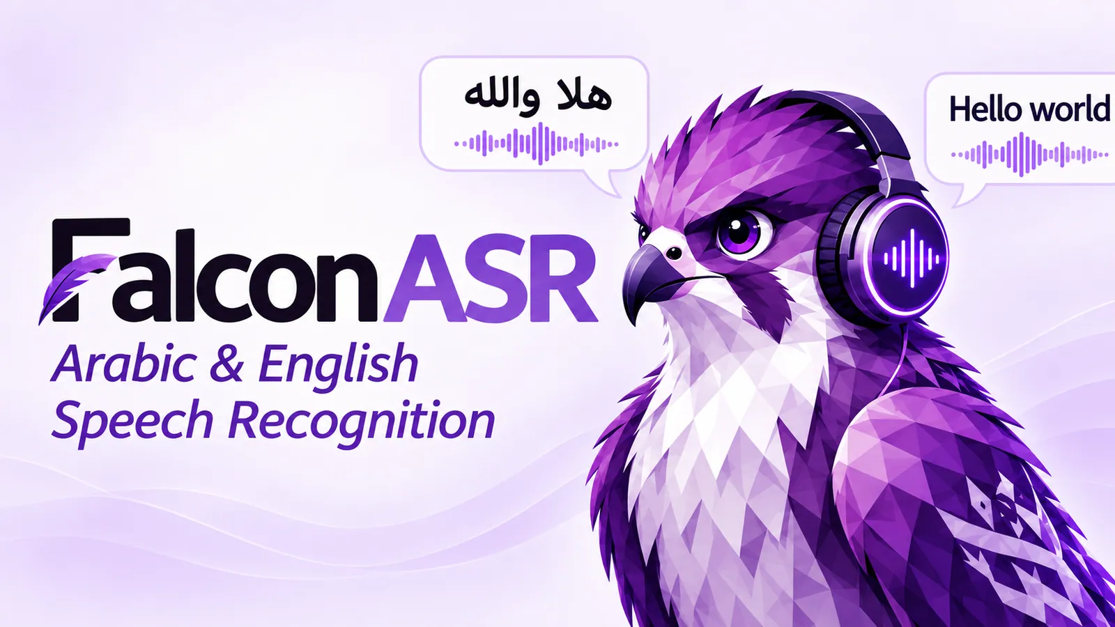 Grafik pengenalan suara Falcon ASR untuk bahasa Arab dan Inggris rilisan TII Abu Dhabi