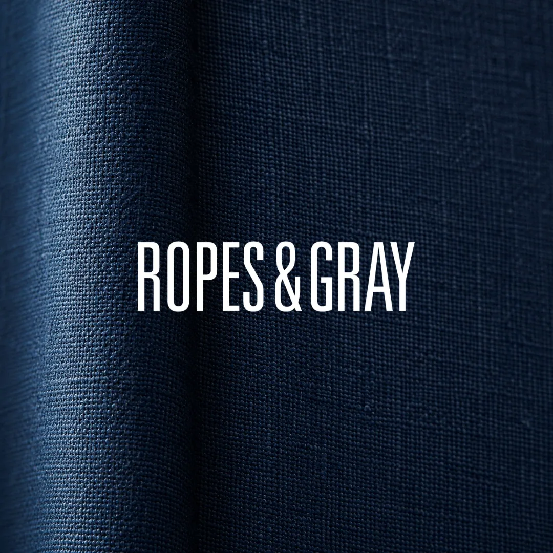 White Ropes & Gray wordmark centered on dark navy linen bookcloth with a softly rounded binding fold.