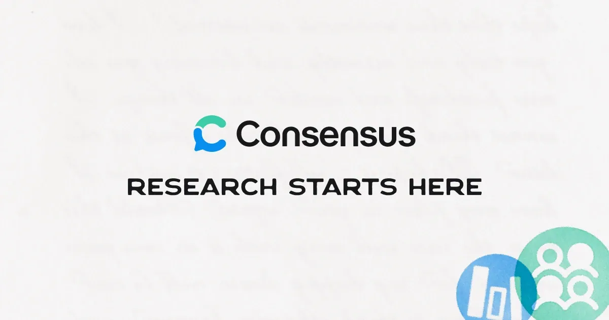 Gambar resmi Consensus dengan logo dan slogan "Research starts here" di atas latar kertas bertulisan tangan