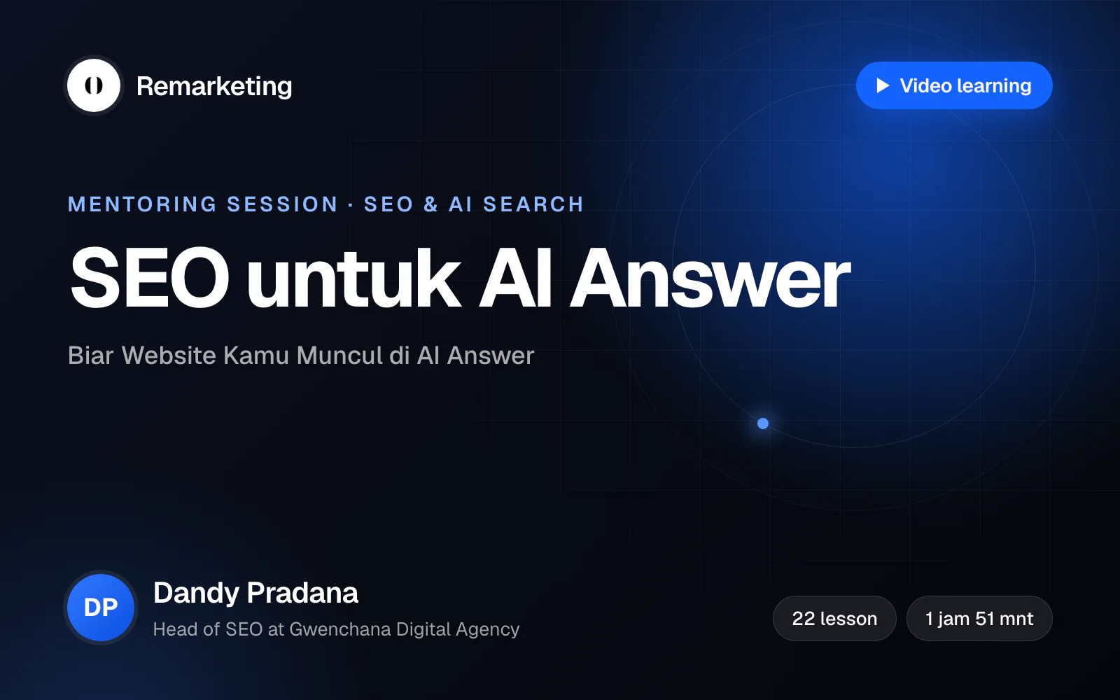 Banner kelas [Mentoring Session] Biar Website Kamu Muncul di AI Answer