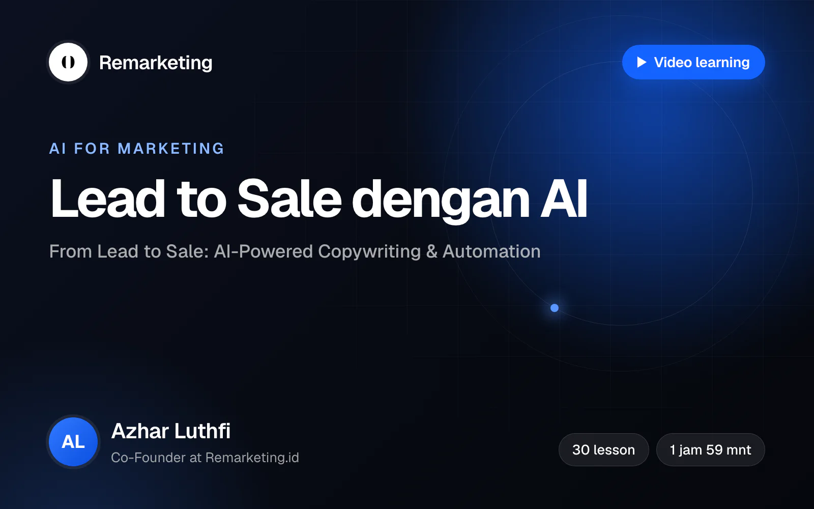 Banner kelas From Lead to Sale: AI-Powered Copywriting & Automation
