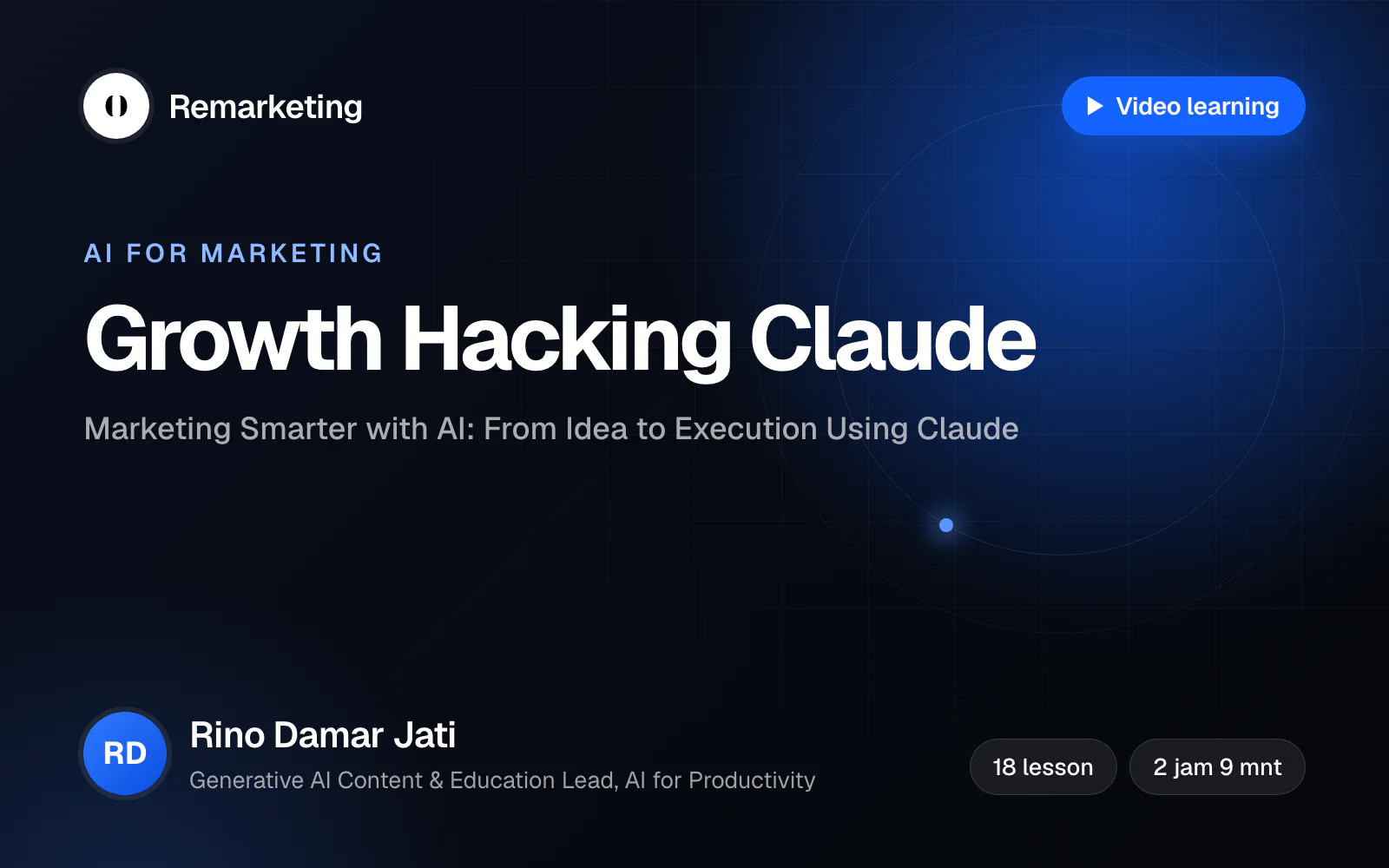 Banner kelas Marketing Smarter with AI: From Idea to Execution Using Claude