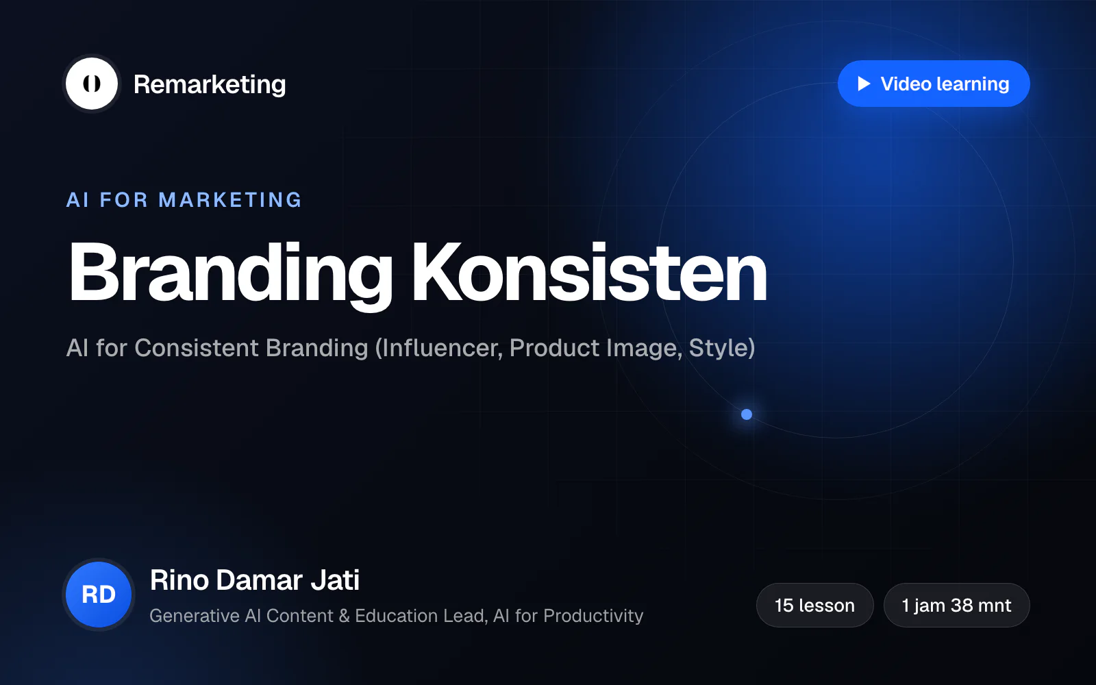 Banner kelas AI for Consistent Branding (Influencer, Product Image, Style)