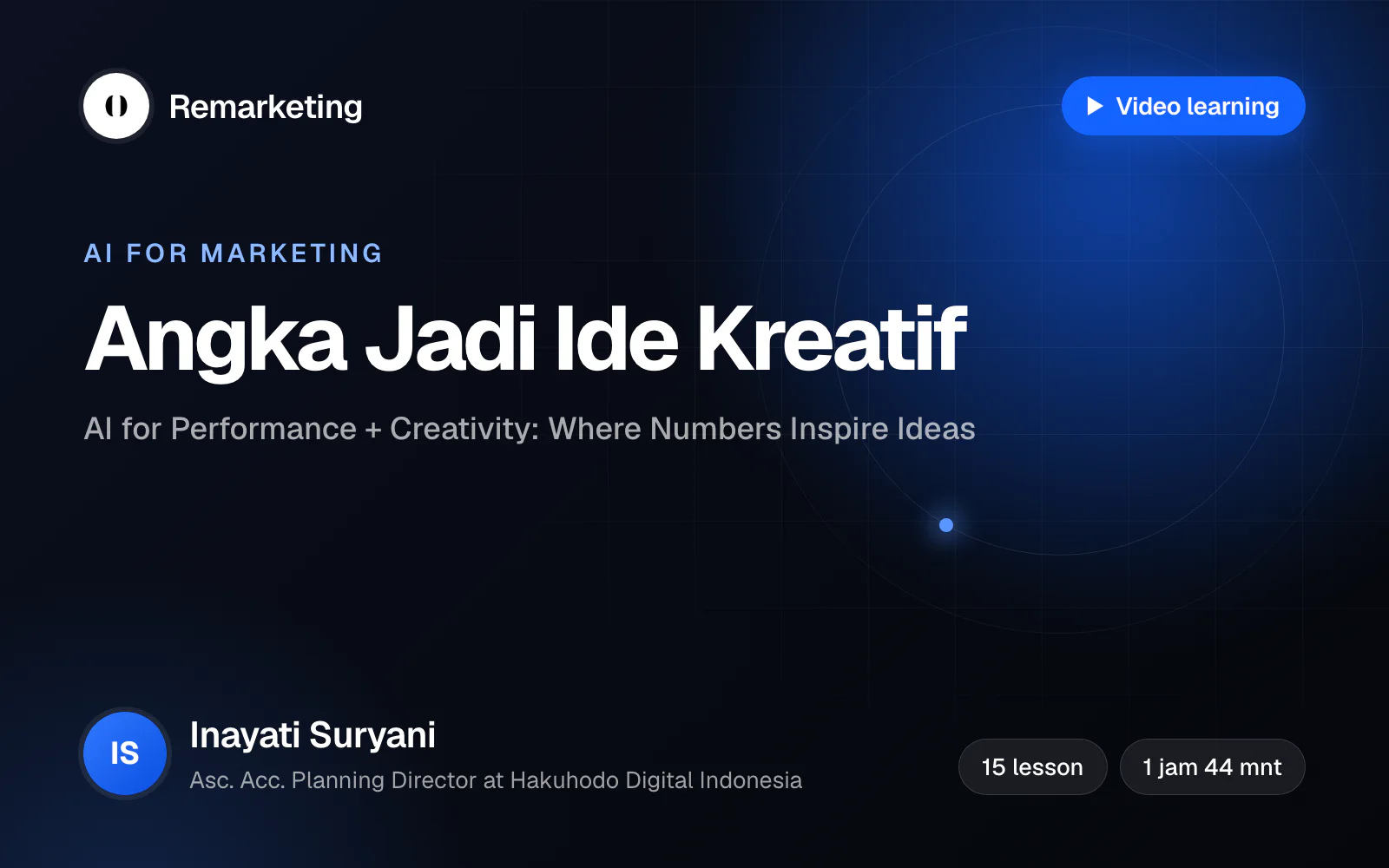 Banner kelas AI for Performance + Creativity: Where Numbers Inspire Ideas