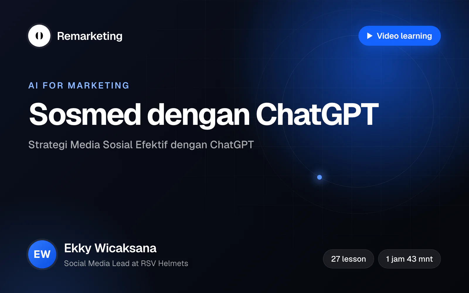 Banner kelas Strategi Media Sosial Efektif dengan ChatGPT