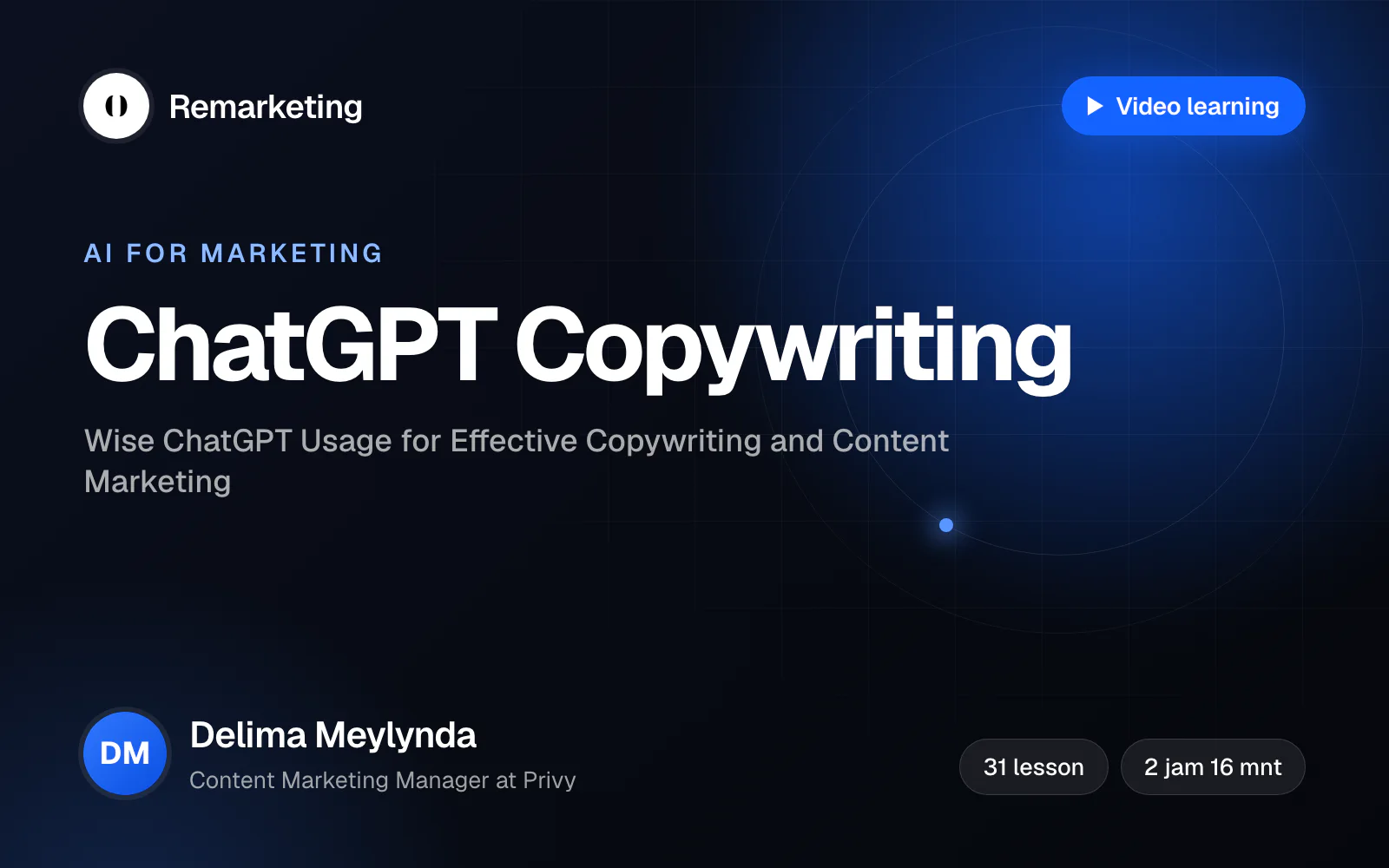 Banner kelas Wise ChatGPT Usage for Effective Copywriting and Content Marketing